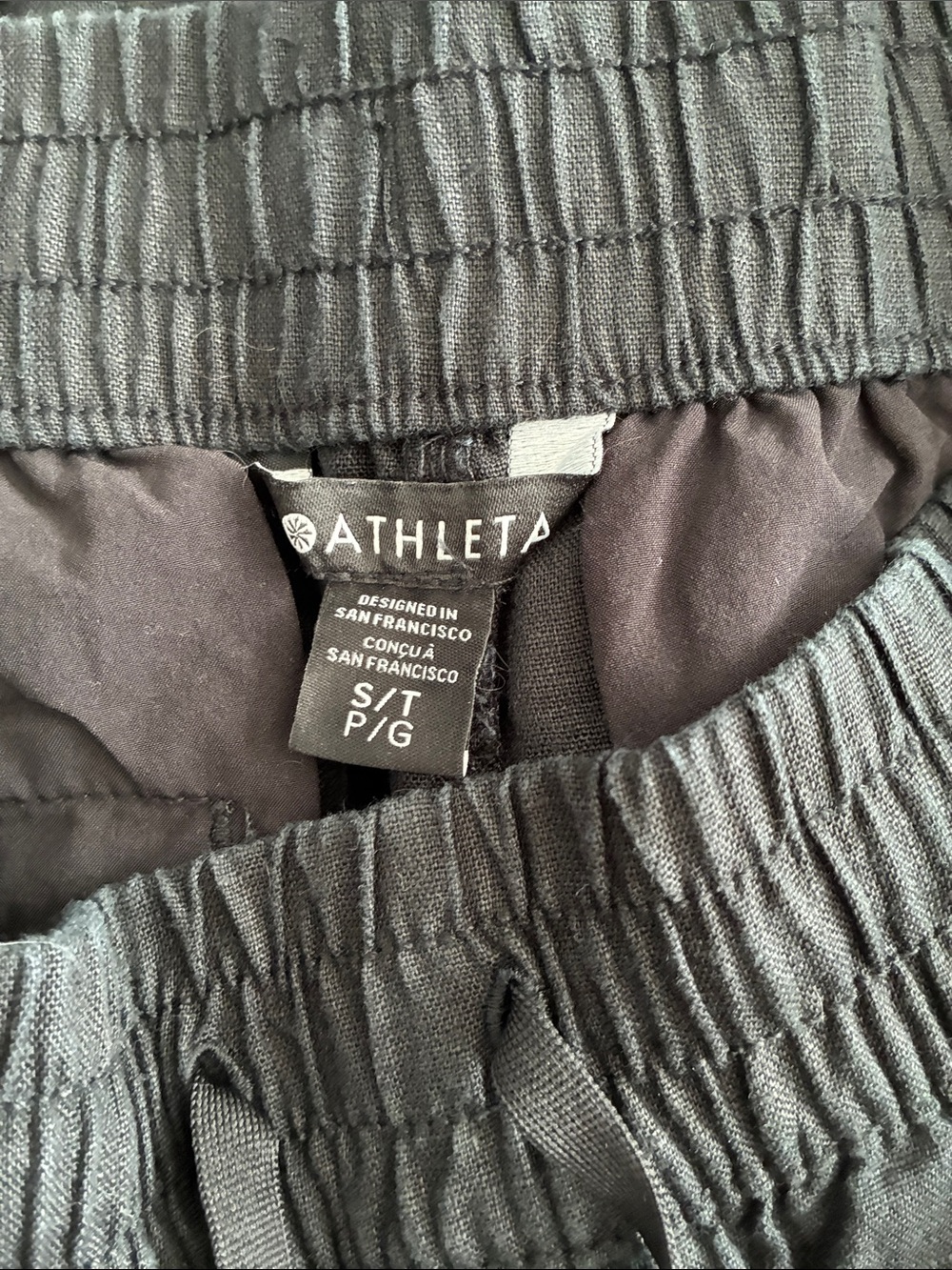 Athleta Cabo Linen Joggers Black Sz S Tall - Picture 6 of 7